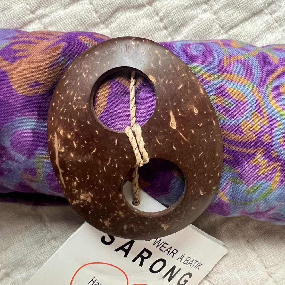 Tangerine Temple Batik Sarong- New, Giftable